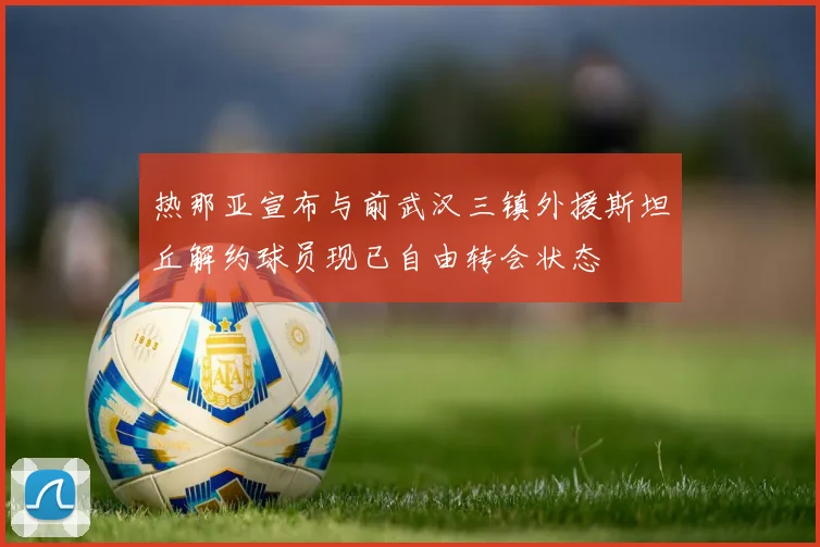 热那亚宣布与前武汉三镇外援斯坦丘解约球员现已自由转会状态